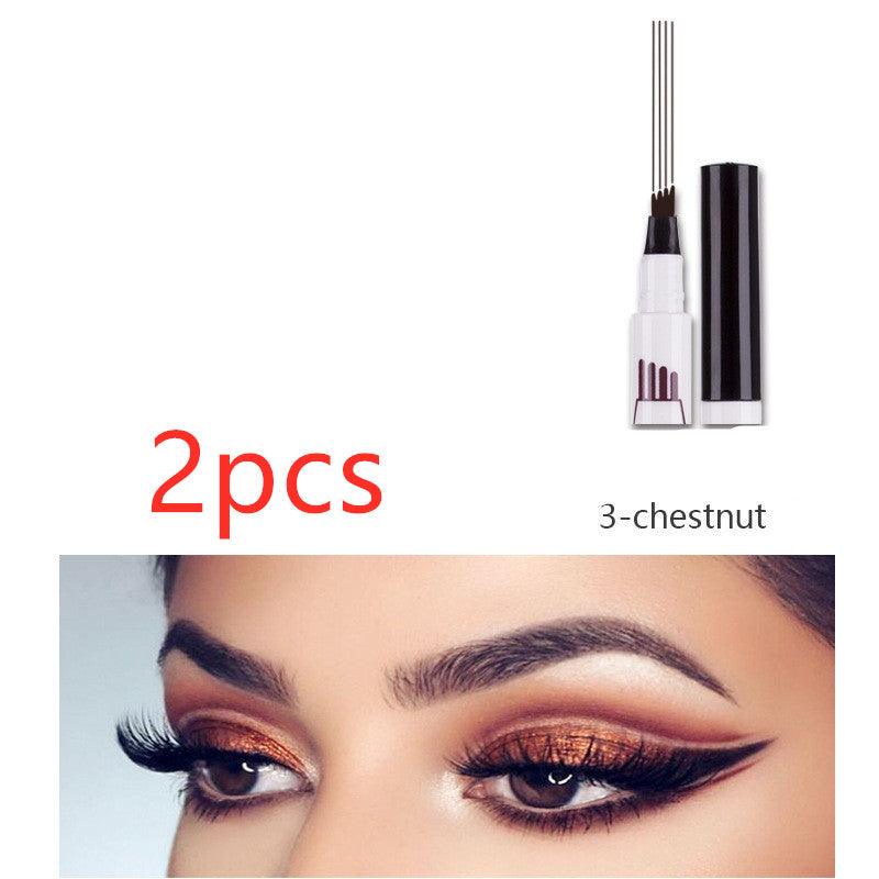 Four-pointed eyebrow pencil