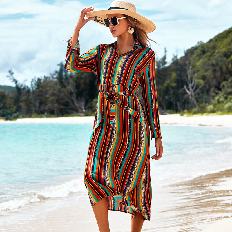 Striped Beach Skirt