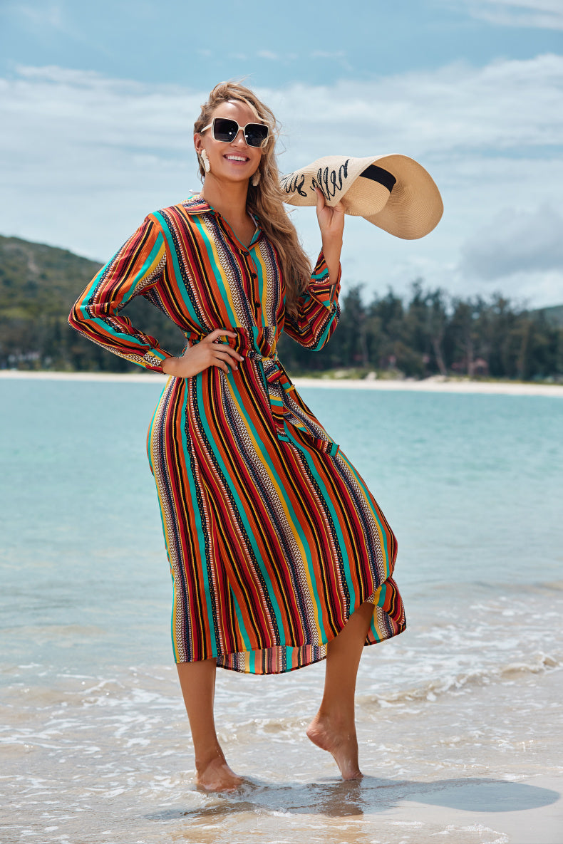 Striped Beach Skirt