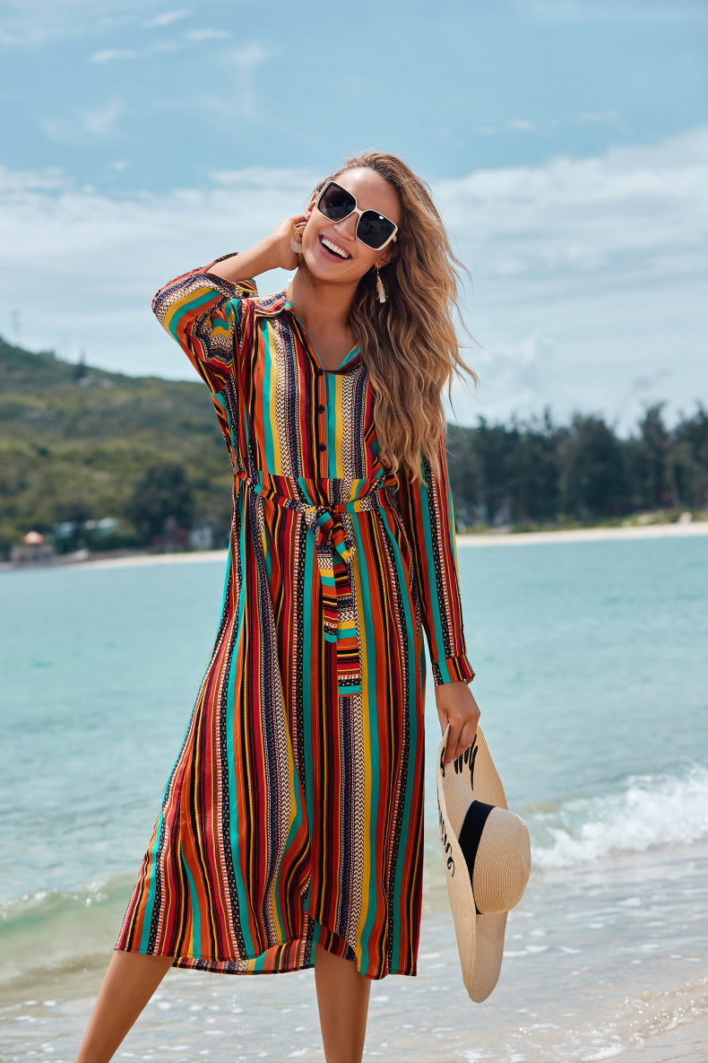 Striped Beach Skirt