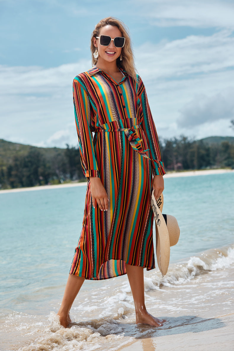 Striped Beach Skirt