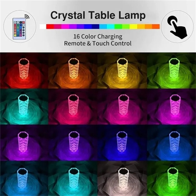 Touch Controling Crystal Lamp Design