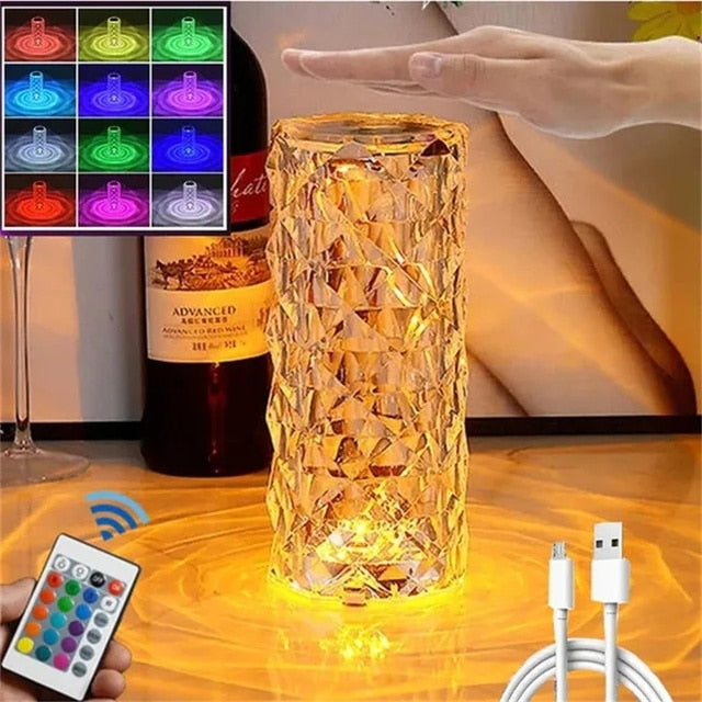 Touch Controling Crystal Lamp Design