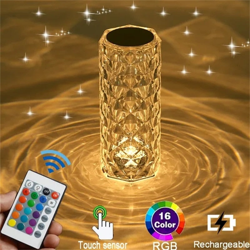 Touch Controling Crystal Lamp Design