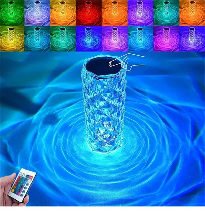 Touch Controling Crystal Lamp Design