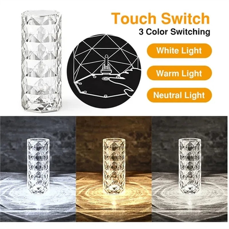 Touch Controling Crystal Lamp Design