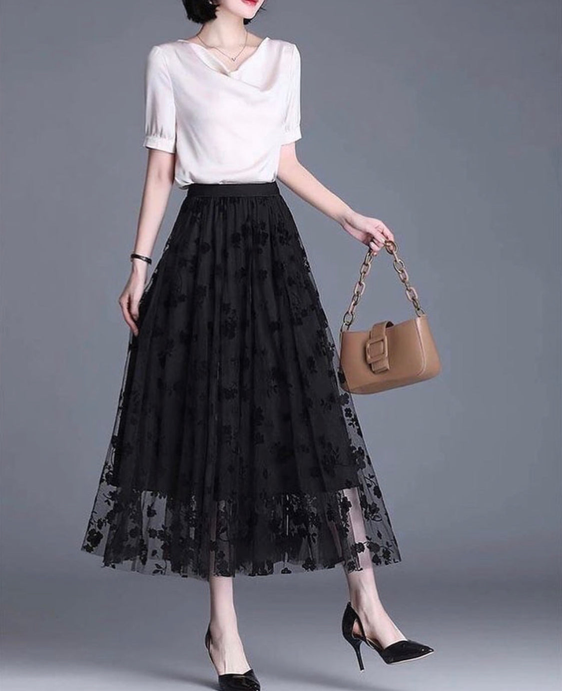 Elvira Tulle Flower Skirt